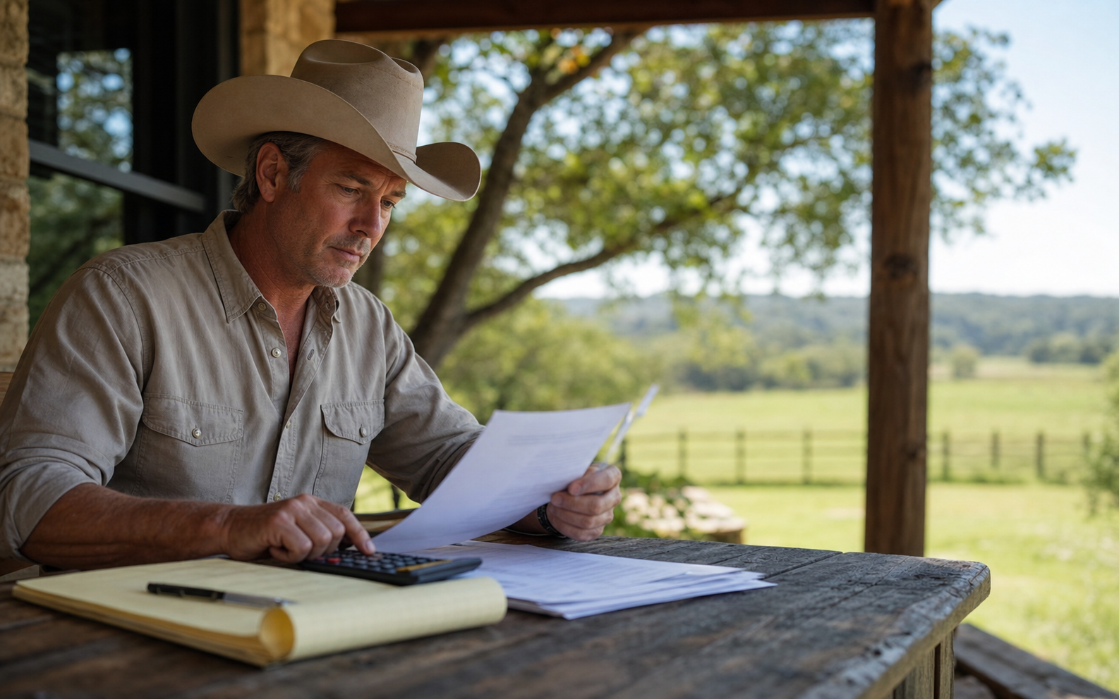 Mineral owner reviewing a royalty statement Mineral owner reviewing a royalty statement