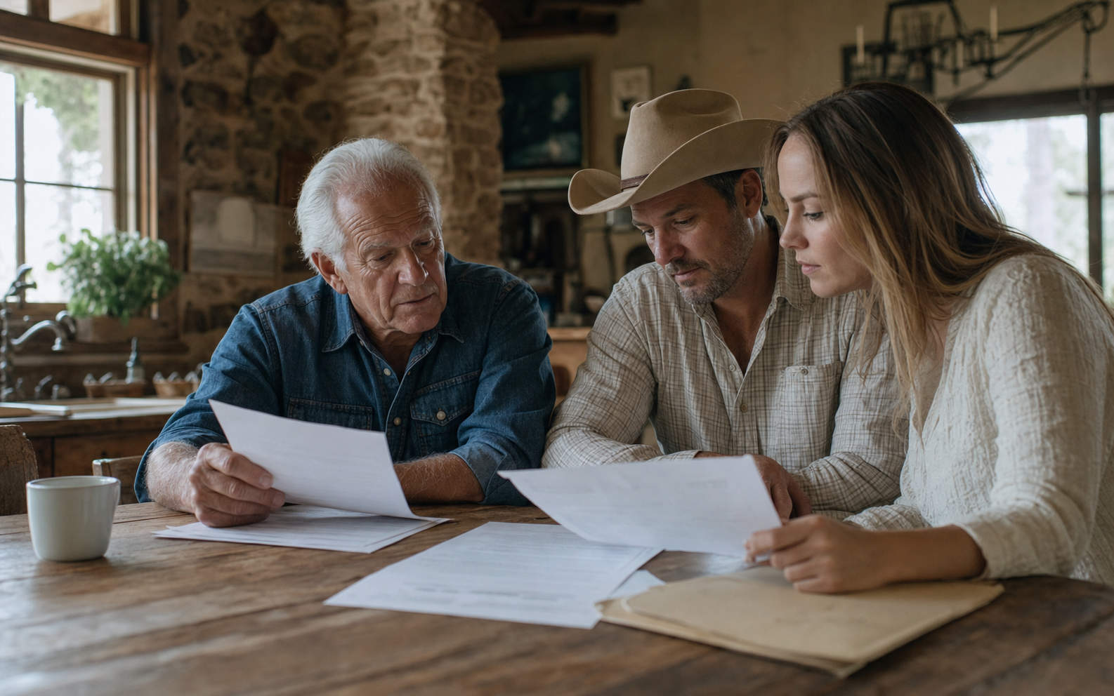 Ranch family reviewing royalty interests Ranch family reviewing royalty interests
